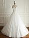 Simple Strapless A line Pearls Beaded Wedding Bridal Dresses, Cheap Custom Made Wedding Bridal Dresses, WD276