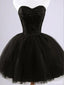 Petite robe noire en dentelle formelle, robes de bal courtes de retour, CM0024