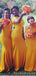 Yellow Mermaid Off Shoulder Cheap Long Bridesmaid Dresses,WG1343